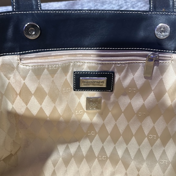 Les Copains Navy tote Made in Italy. Genuine Leather - Picture 3 of 10